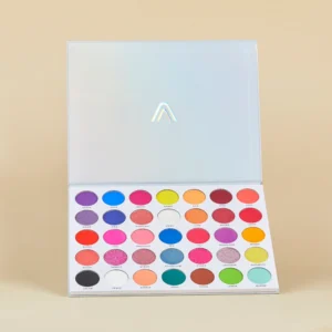 ATENEA Paleta de Sombras Hawaii Makeup Expert de 35 tonos vibrantes con acabados mate, shimmer y glitter