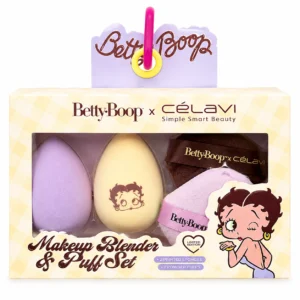 CELAVI Betty Boop Makeup Blender and Puff Set de 4 piezas