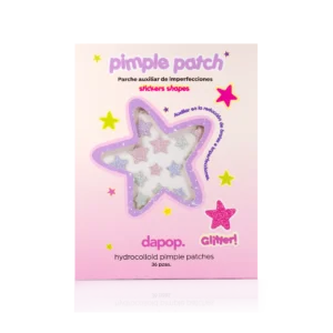 DAPOP Pimple Patch Glitter con 36 parches para acné en tonos rosa, verde y azul