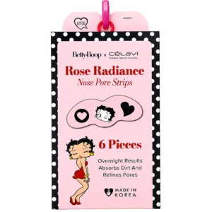 CELAVI Betty Boop Rose Radiance Nose Pore Strips de 6 piezas