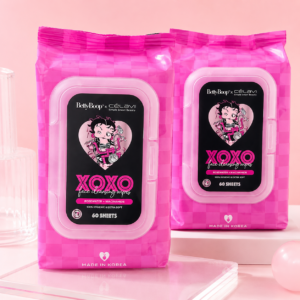 Célavi Betty Boop XOXO Face Cleansing Wipes pack de 2 con agua de rosas y niacinamida