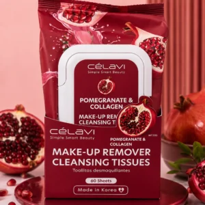 Célavi Pomegranate & Collagen toallitas desmaquillantes de 60 piezas