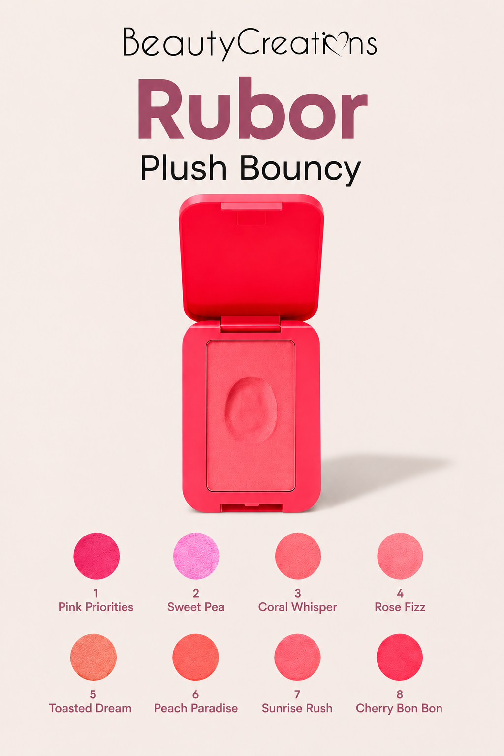 Beauty Creations Plush Bouncy Blush rubor de crema a polvo