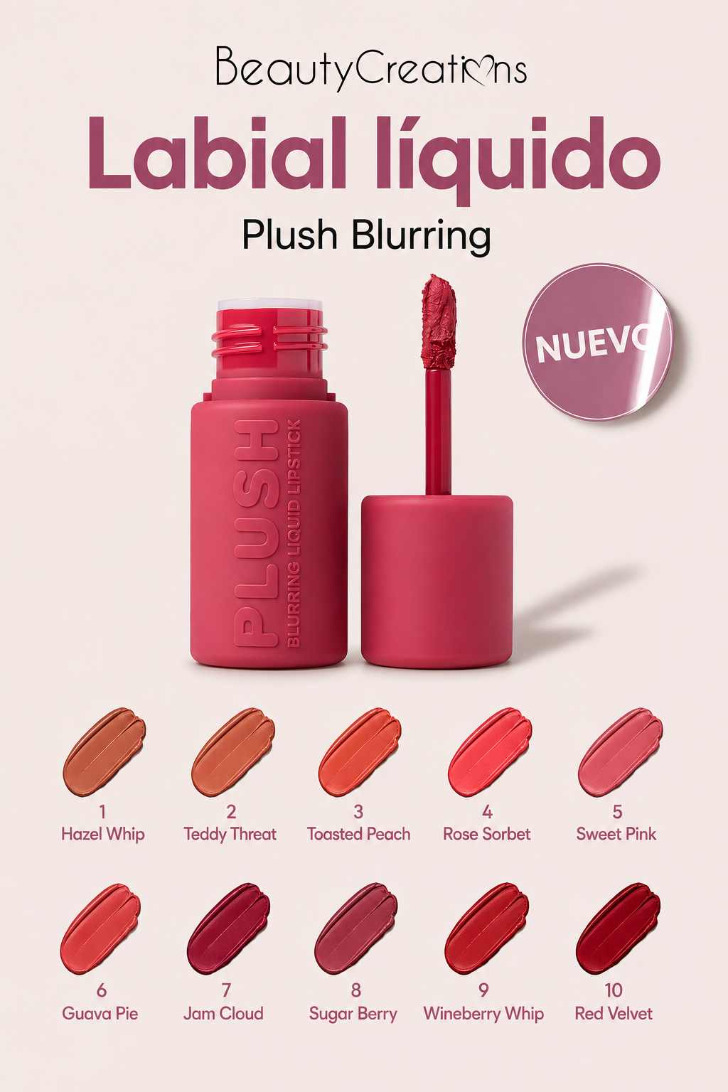 Beauty Creations Labial Líquido Plush Blurring
