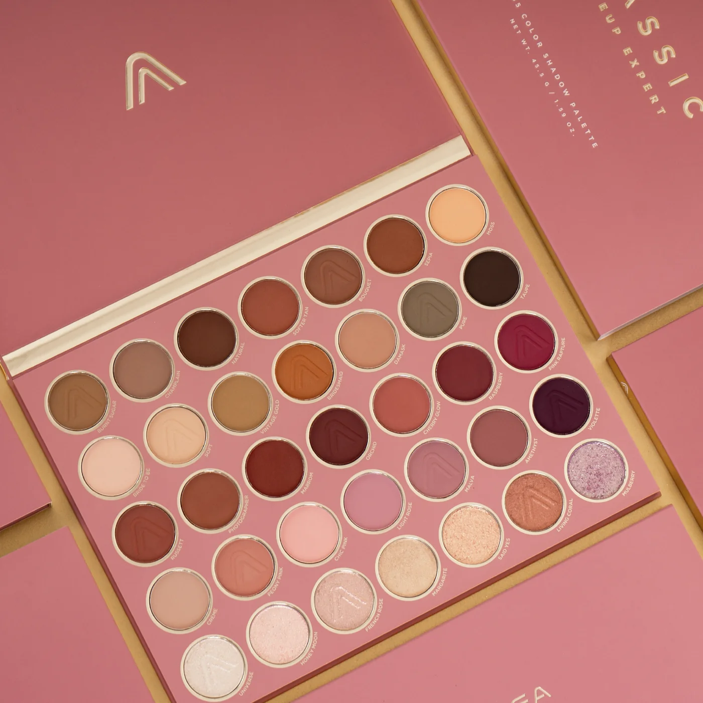 ATENEA Paleta de Sombras Classic Makeup Expert de 35 tonos con acabados mate y shimmer