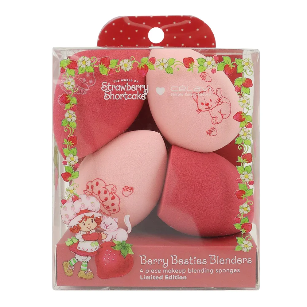 Célavi Strawberry Shortcake set de 4 difuminadores de maquillaje estampados