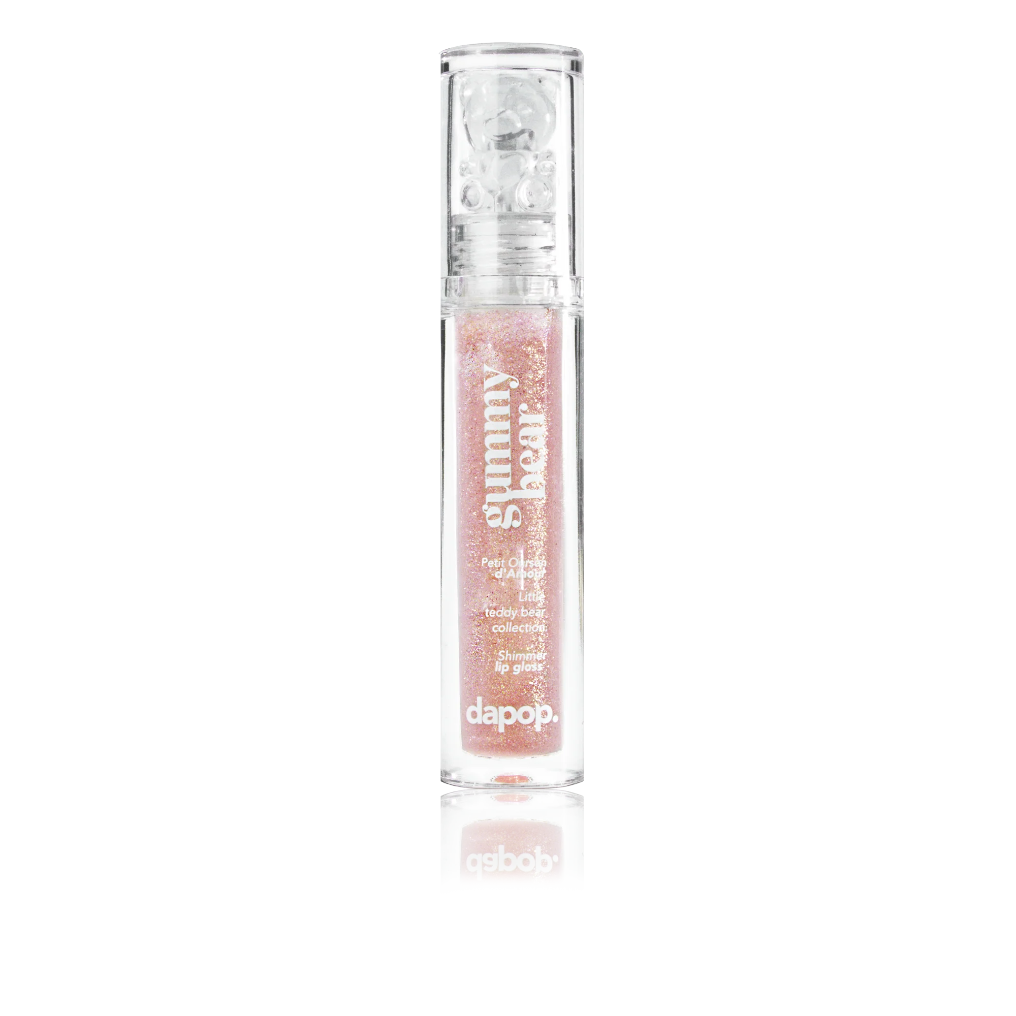 DAPOP Lip Gloss Gummy Bear con ligeros destellos disponible en seis tonos