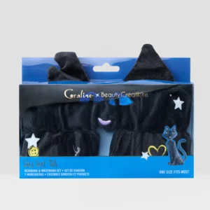 Coraline x Beauty Creations Cats Don't Talk Set de Diadema y Muñequeras