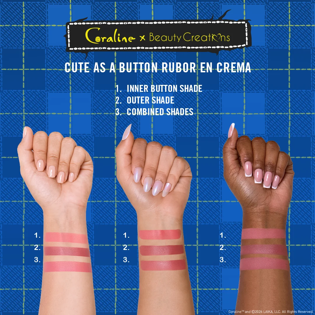Coraline x Beauty Creations Cute As A Button Dual Shade Cream Blush