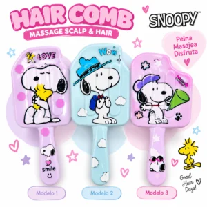 Snoopy Peine Masajeador para Cuero Cabelludo y Cabello Azul