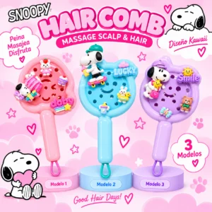 Snoopy Hair Comb Peine Masajeador para Cuero Cabelludo y Cabello 3 Modelos
