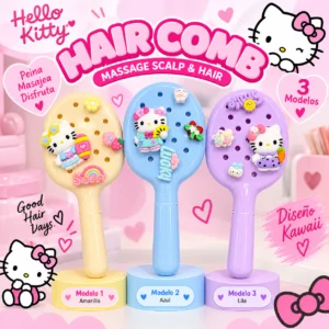 Hello Kitty Hair Comb Peine Masajeador para Cuero Cabelludo y Cabello 3 Modelos