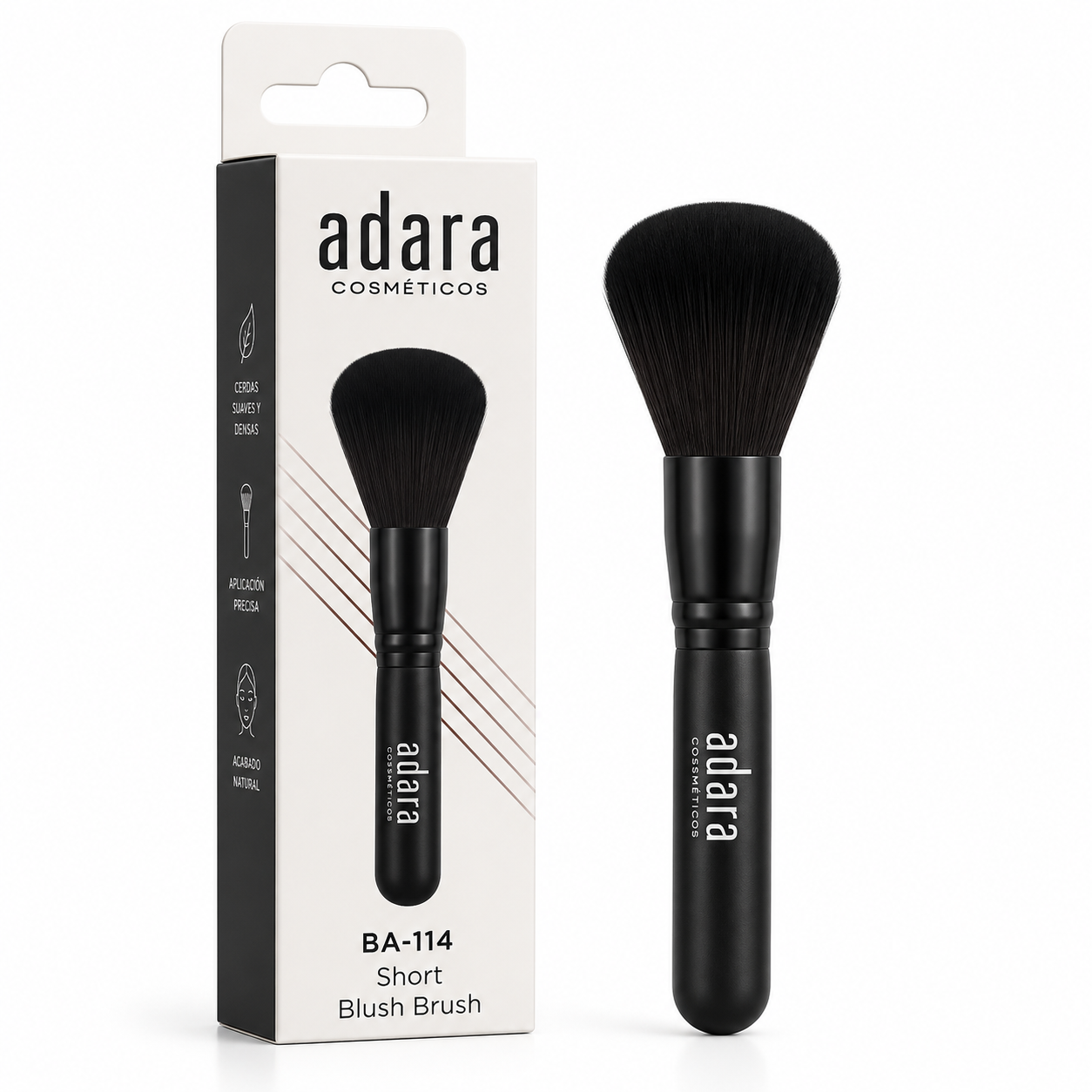 Adara Cosméticos Brocha para Rubor Corta