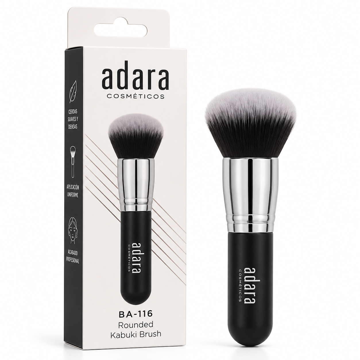 Adara Cosméticos Brocha Kabuki Redondeada BA-116