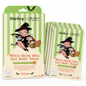 Célavi x Betty Boop Witch Glow Spell Face Sheet Mask 5 Piezas