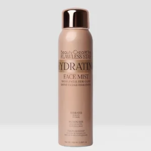 Beauty Creations Flawless Stay Spray Aerosol Hidratante facial con péptidos, algas pardas y proteína de arroz.